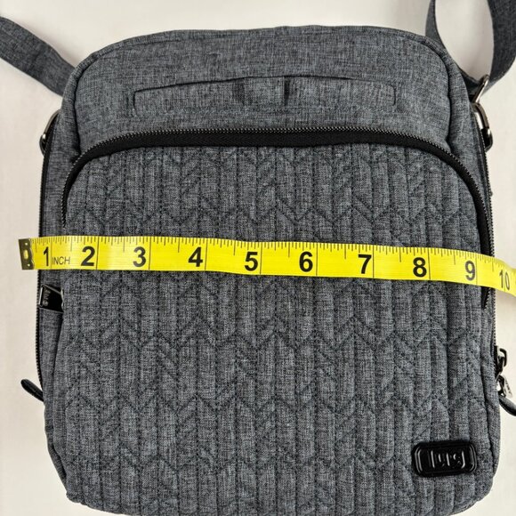 Lug Ranger Quilted Arrow Gray Crossbody Textured Cloth Design - Picture 10 of 11